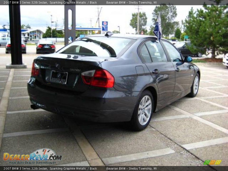 2007 BMW 3 Series 328i Sedan Sparkling Graphite Metallic / Black Photo #8