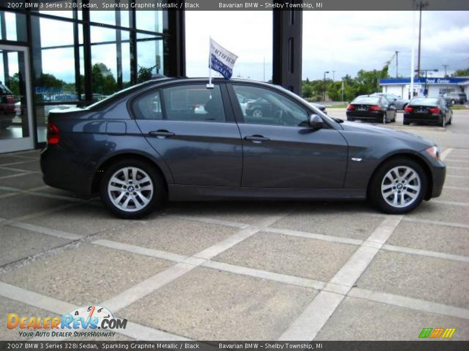 2007 BMW 3 Series 328i Sedan Sparkling Graphite Metallic / Black Photo #9