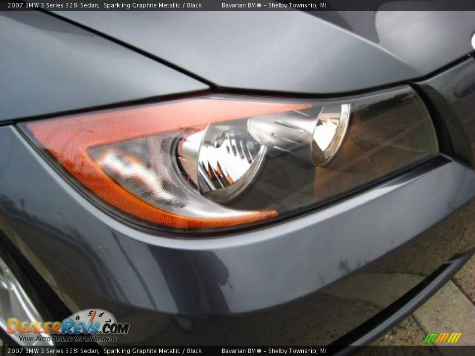 2007 BMW 3 Series 328i Sedan Sparkling Graphite Metallic / Black Photo #11
