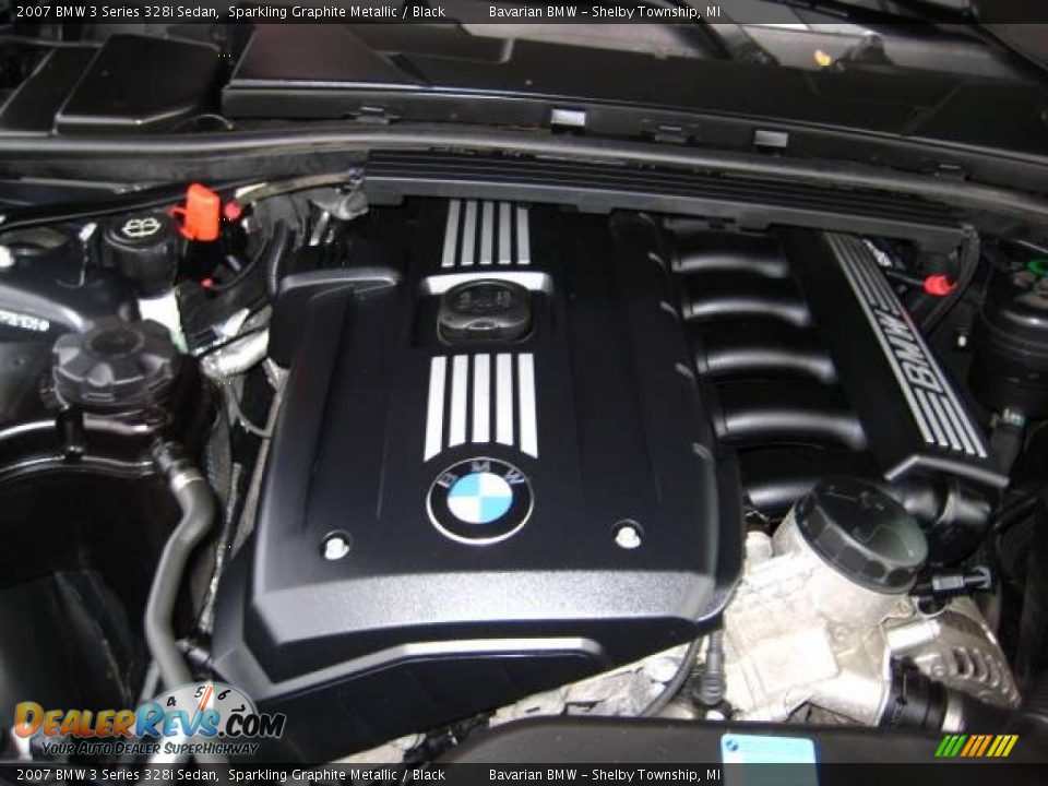 2007 BMW 3 Series 328i Sedan Sparkling Graphite Metallic / Black Photo #12
