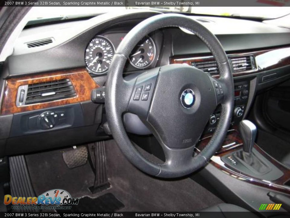 2007 BMW 3 Series 328i Sedan Sparkling Graphite Metallic / Black Photo #13