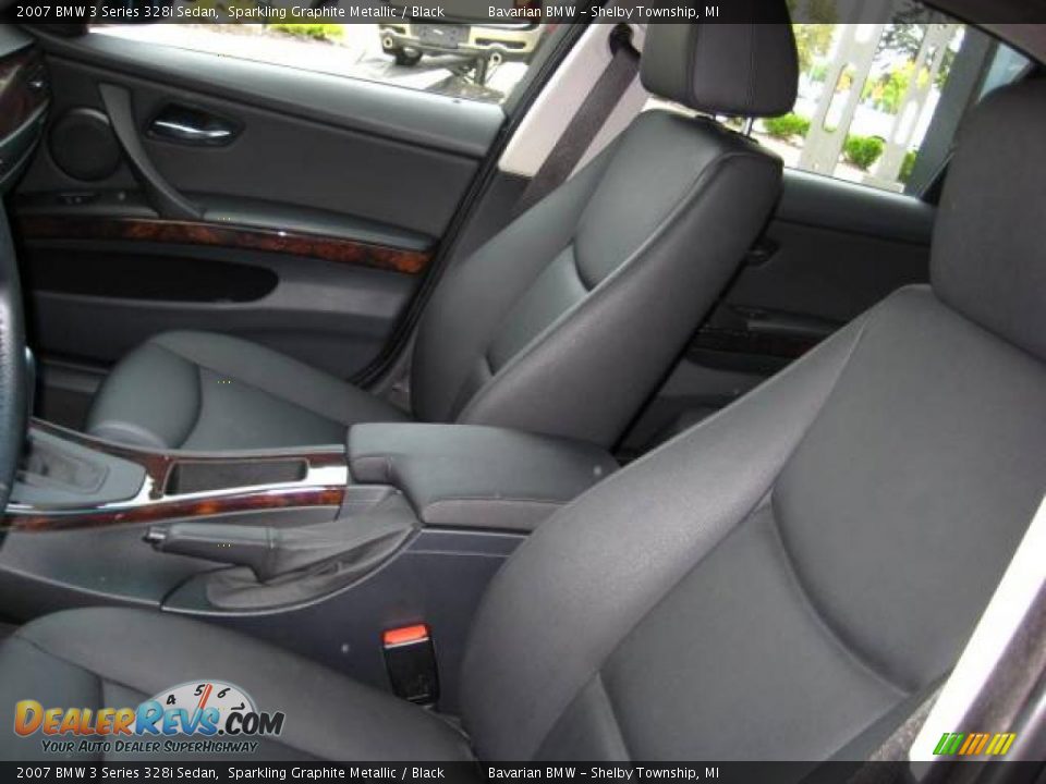 2007 BMW 3 Series 328i Sedan Sparkling Graphite Metallic / Black Photo #14