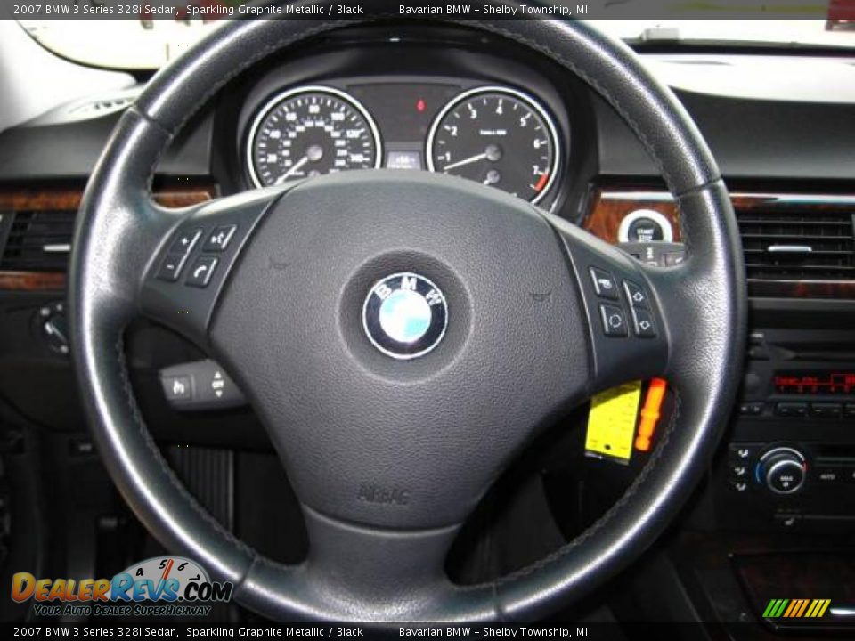 2007 BMW 3 Series 328i Sedan Sparkling Graphite Metallic / Black Photo #21