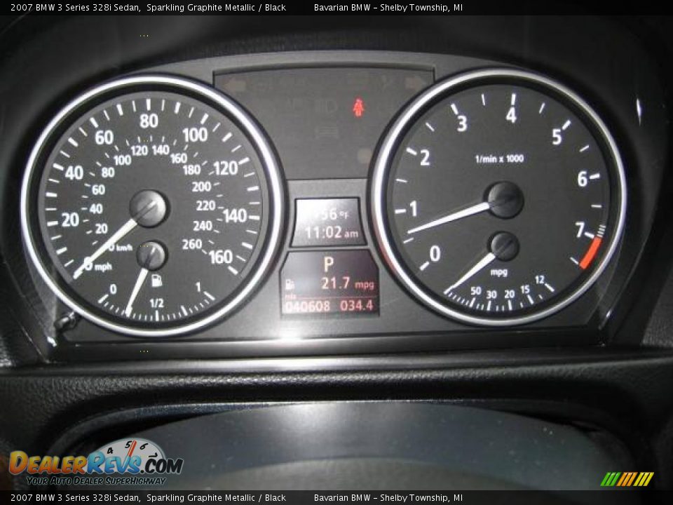 2007 BMW 3 Series 328i Sedan Sparkling Graphite Metallic / Black Photo #22