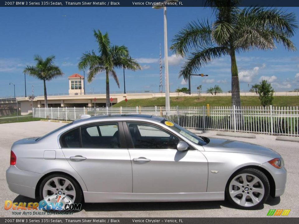 2007 BMW 3 Series 335i Sedan Titanium Silver Metallic / Black Photo #3