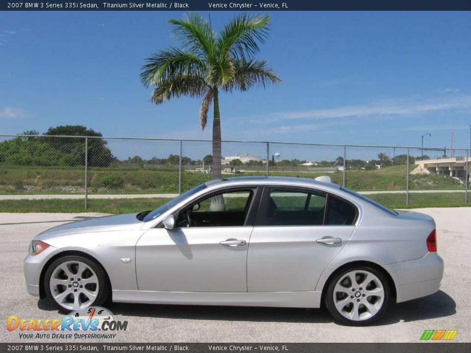 2007 BMW 3 Series 335i Sedan Titanium Silver Metallic / Black Photo #4