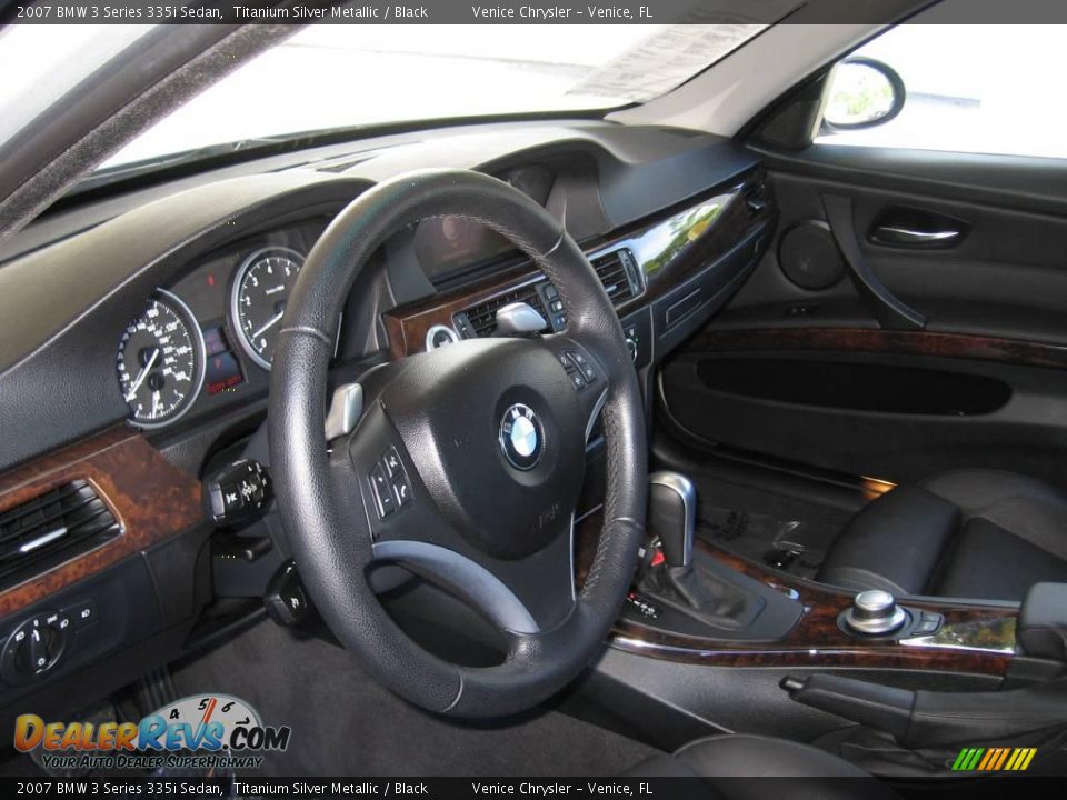 2007 BMW 3 Series 335i Sedan Titanium Silver Metallic / Black Photo #5