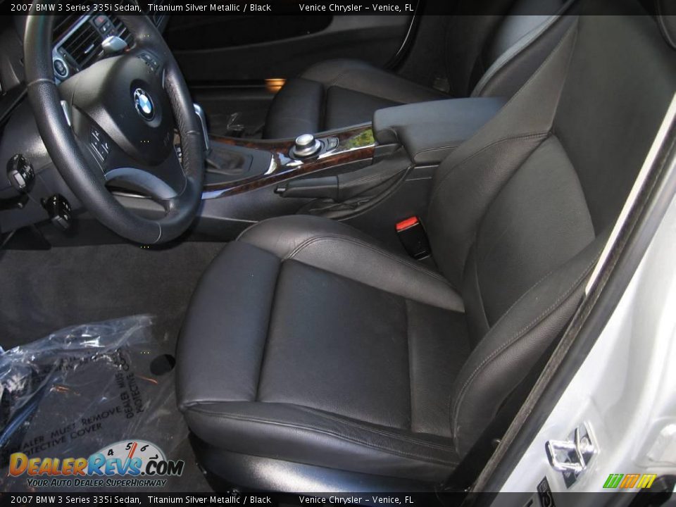 2007 BMW 3 Series 335i Sedan Titanium Silver Metallic / Black Photo #6