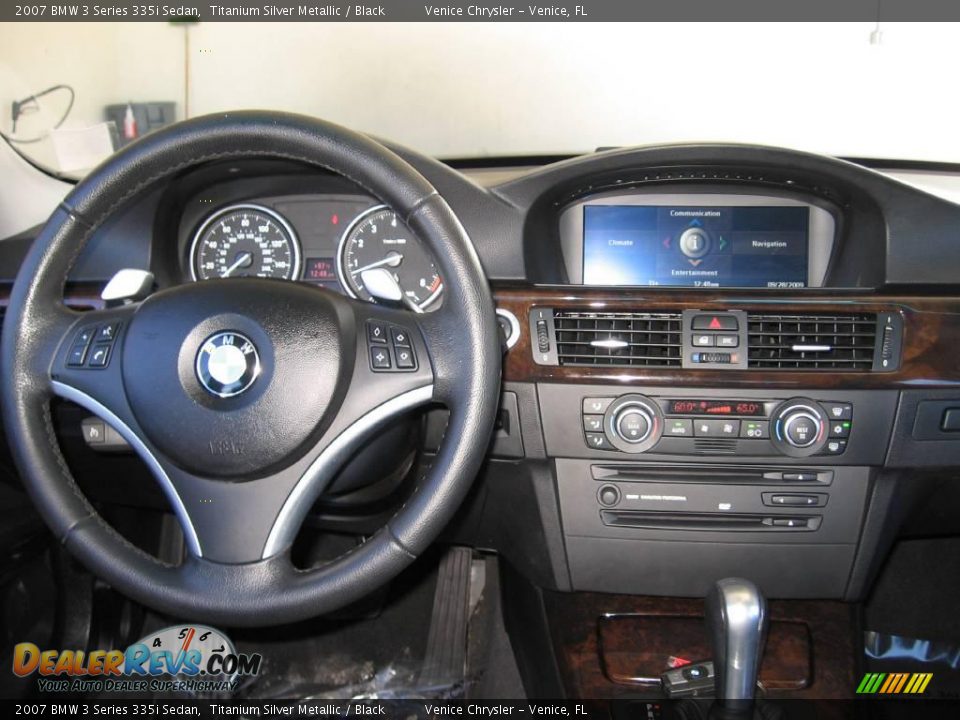 2007 BMW 3 Series 335i Sedan Titanium Silver Metallic / Black Photo #12