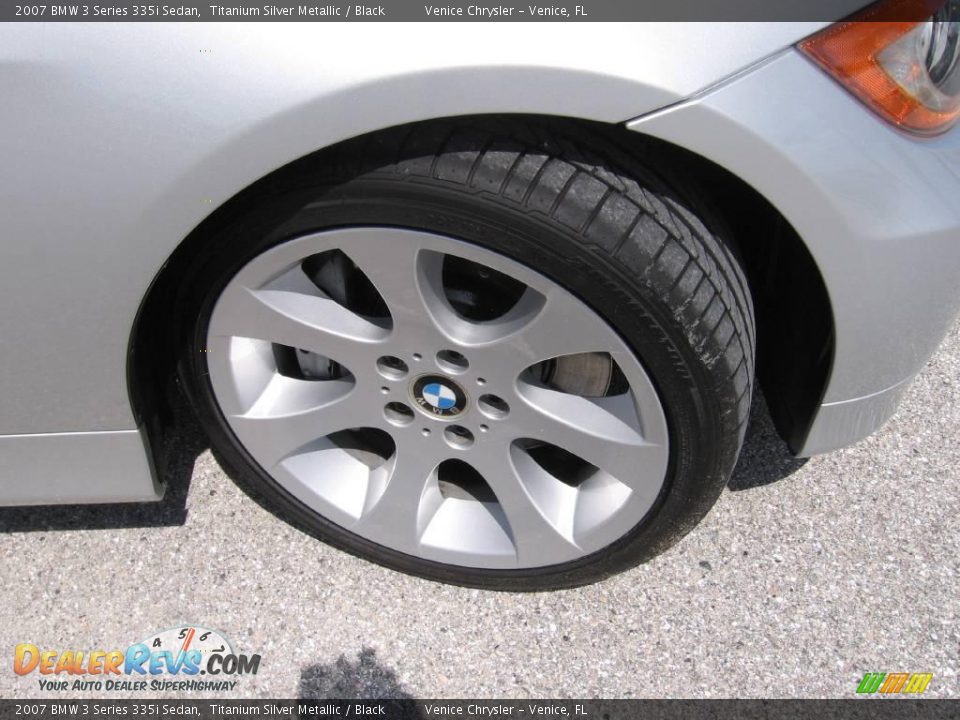 2007 BMW 3 Series 335i Sedan Titanium Silver Metallic / Black Photo #18