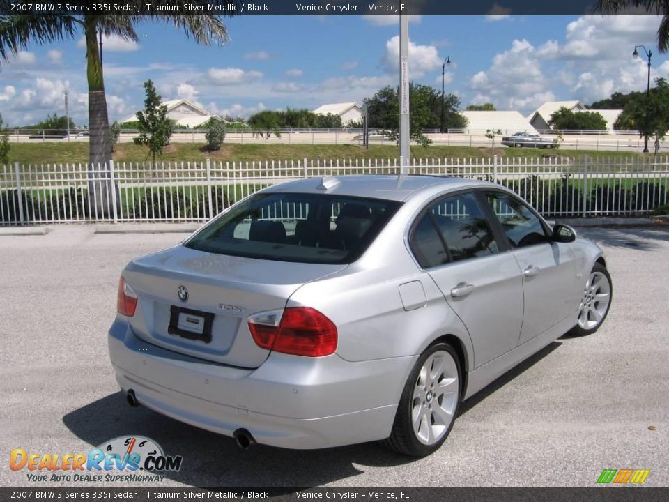 2007 BMW 3 Series 335i Sedan Titanium Silver Metallic / Black Photo #19