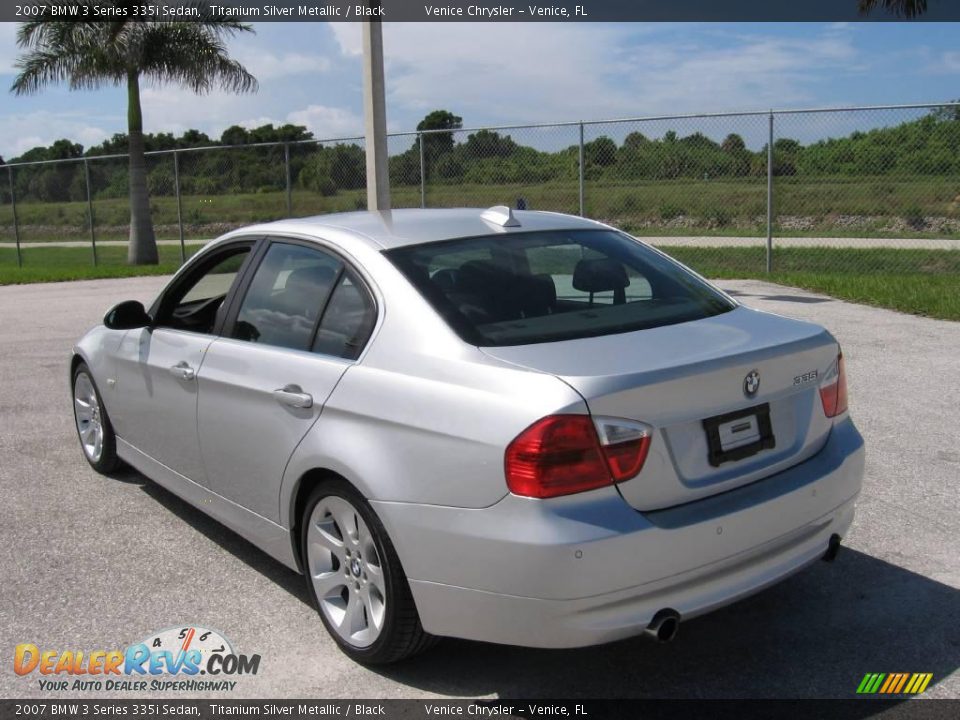 2007 BMW 3 Series 335i Sedan Titanium Silver Metallic / Black Photo #20