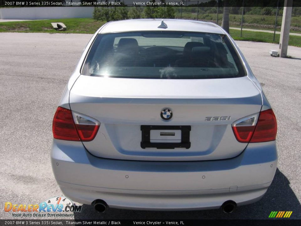 2007 BMW 3 Series 335i Sedan Titanium Silver Metallic / Black Photo #23