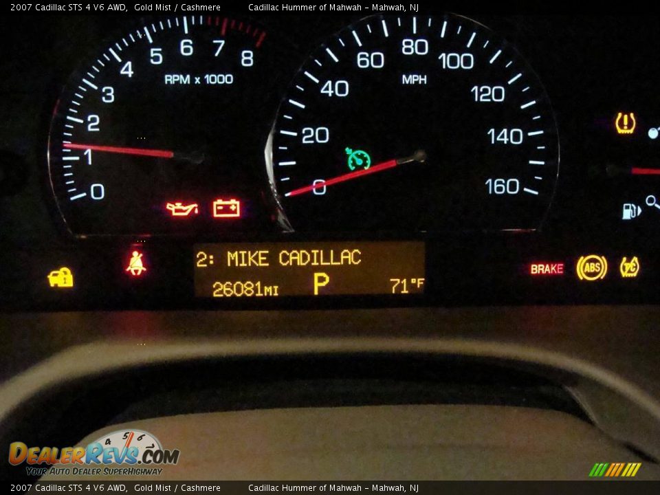 2007 Cadillac STS 4 V6 AWD Gold Mist / Cashmere Photo #28