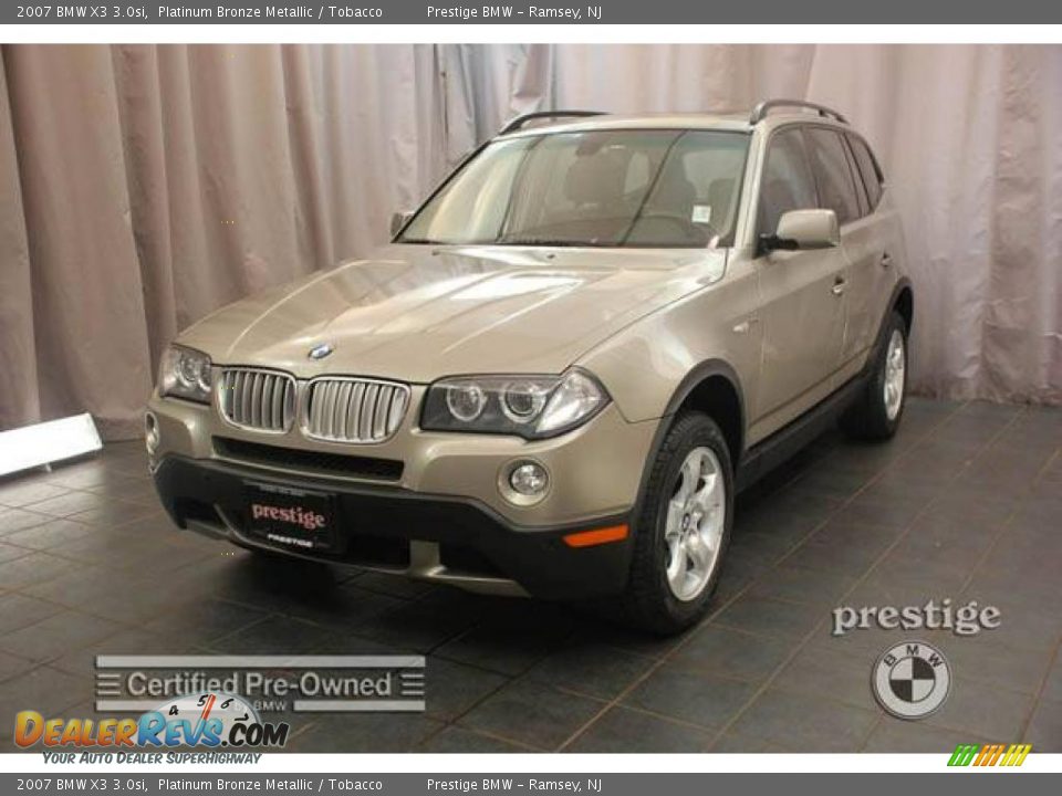 2007 BMW X3 3.0si Platinum Bronze Metallic / Tobacco Photo #1