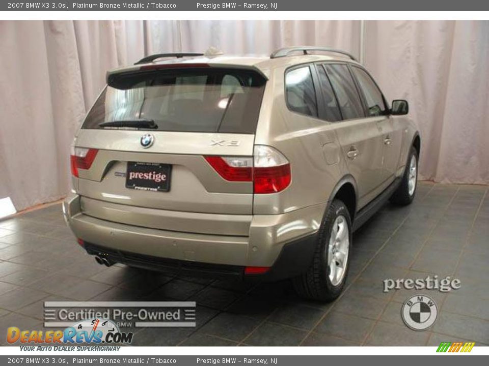 2007 BMW X3 3.0si Platinum Bronze Metallic / Tobacco Photo #2