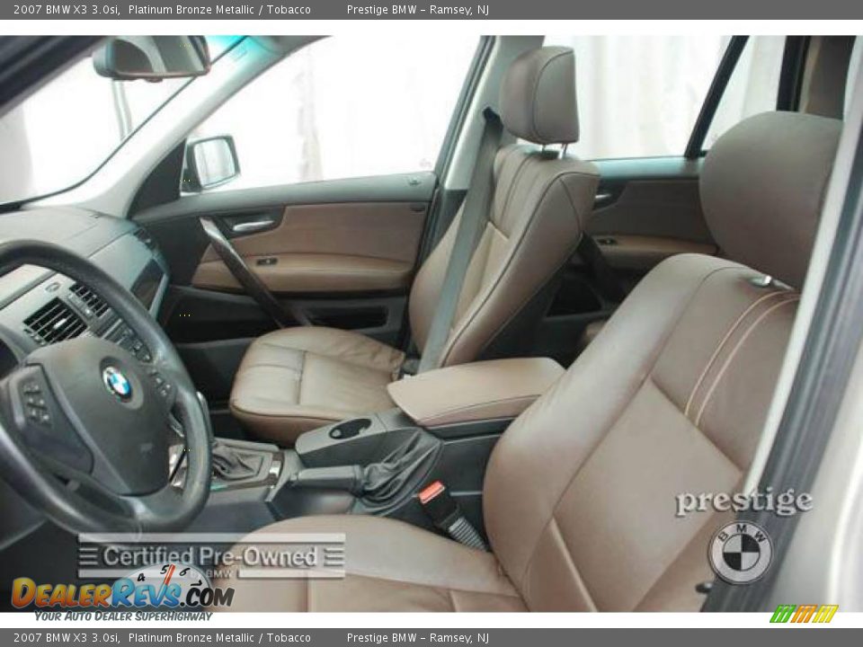 2007 BMW X3 3.0si Platinum Bronze Metallic / Tobacco Photo #5