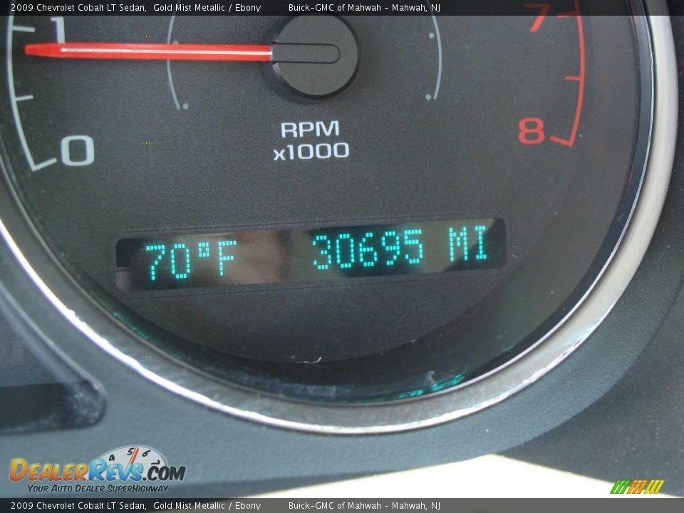2009 Chevrolet Cobalt LT Sedan Gold Mist Metallic / Ebony Photo #25