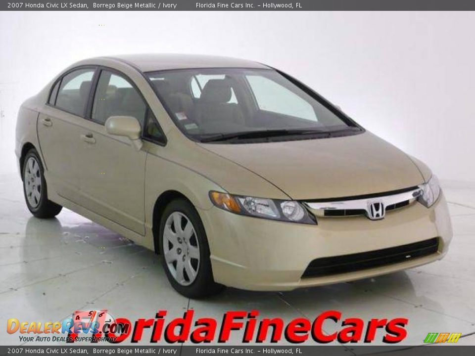 2007 Honda Civic LX Sedan Borrego Beige Metallic / Ivory Photo #1