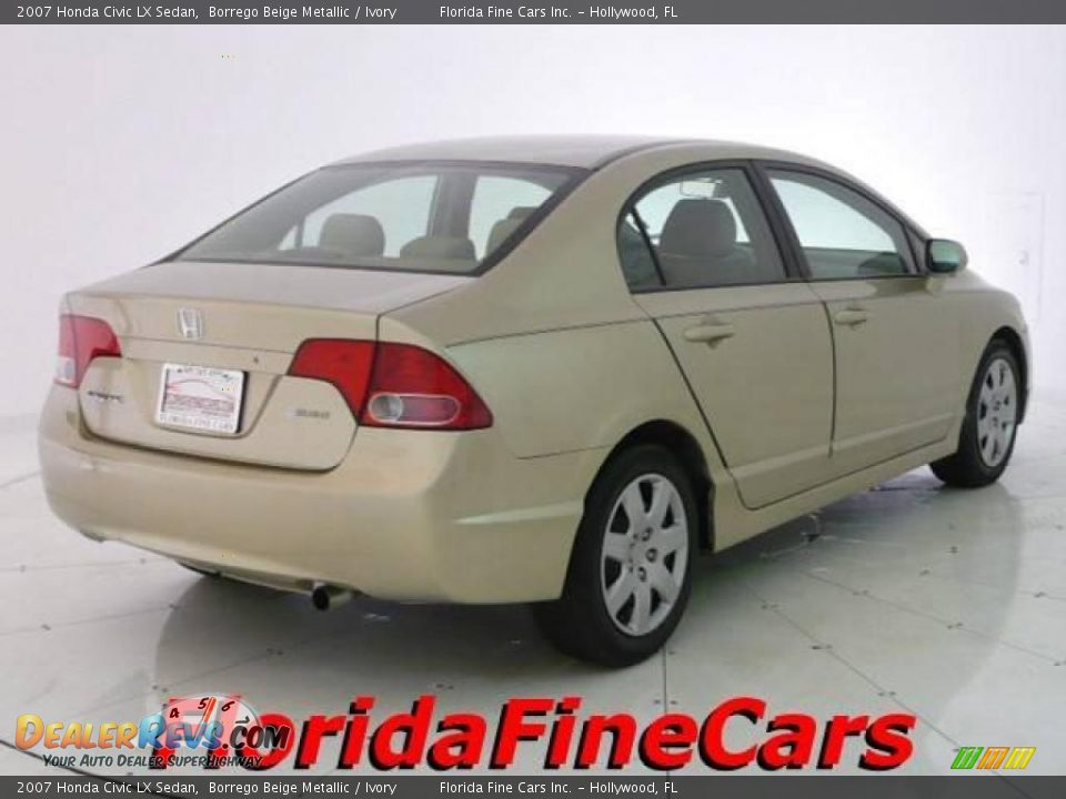 2007 Honda Civic LX Sedan Borrego Beige Metallic / Ivory Photo #2