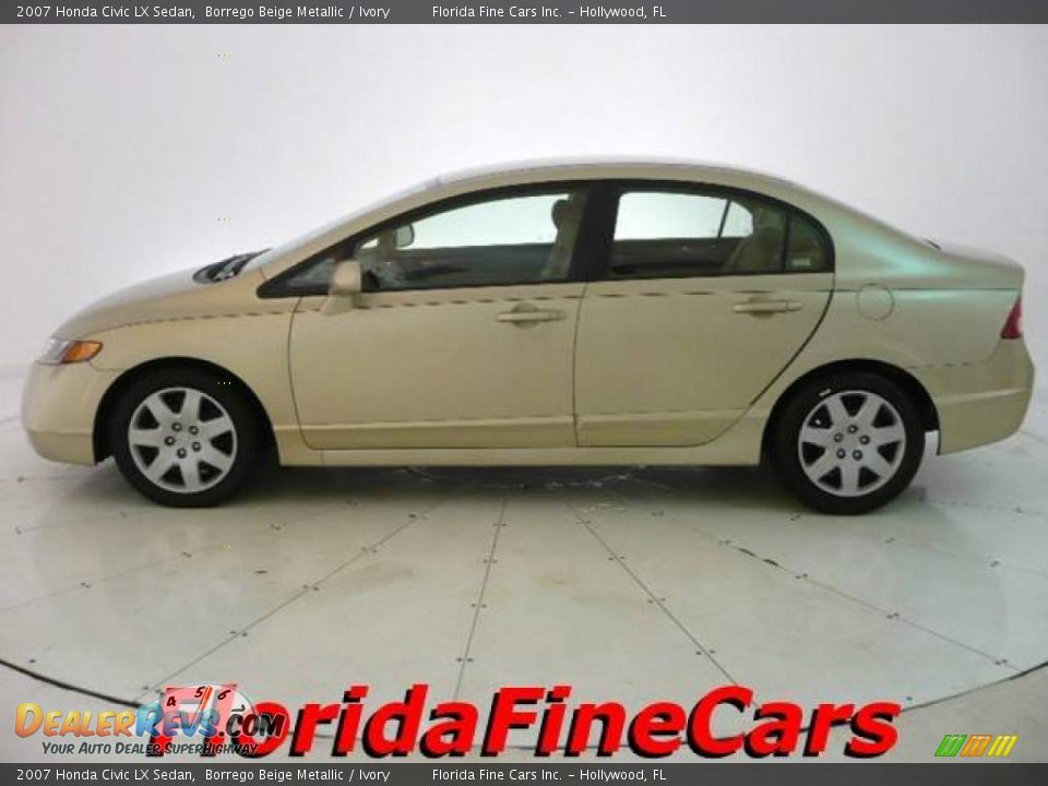 2007 Honda Civic LX Sedan Borrego Beige Metallic / Ivory Photo #3