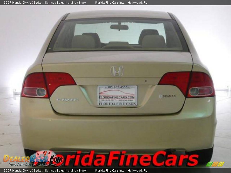 2007 Honda Civic LX Sedan Borrego Beige Metallic / Ivory Photo #6
