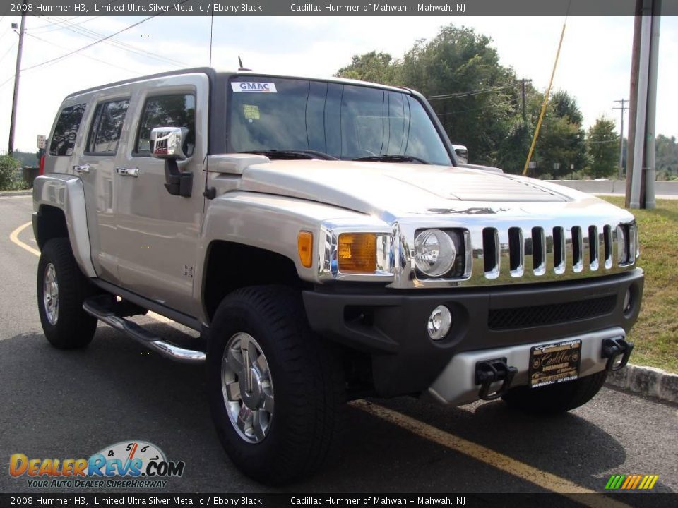 2008 Hummer H3 Limited Ultra Silver Metallic / Ebony Black Photo #3