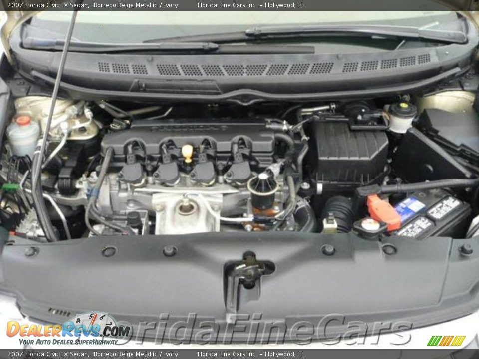 2007 Honda Civic LX Sedan Borrego Beige Metallic / Ivory Photo #9