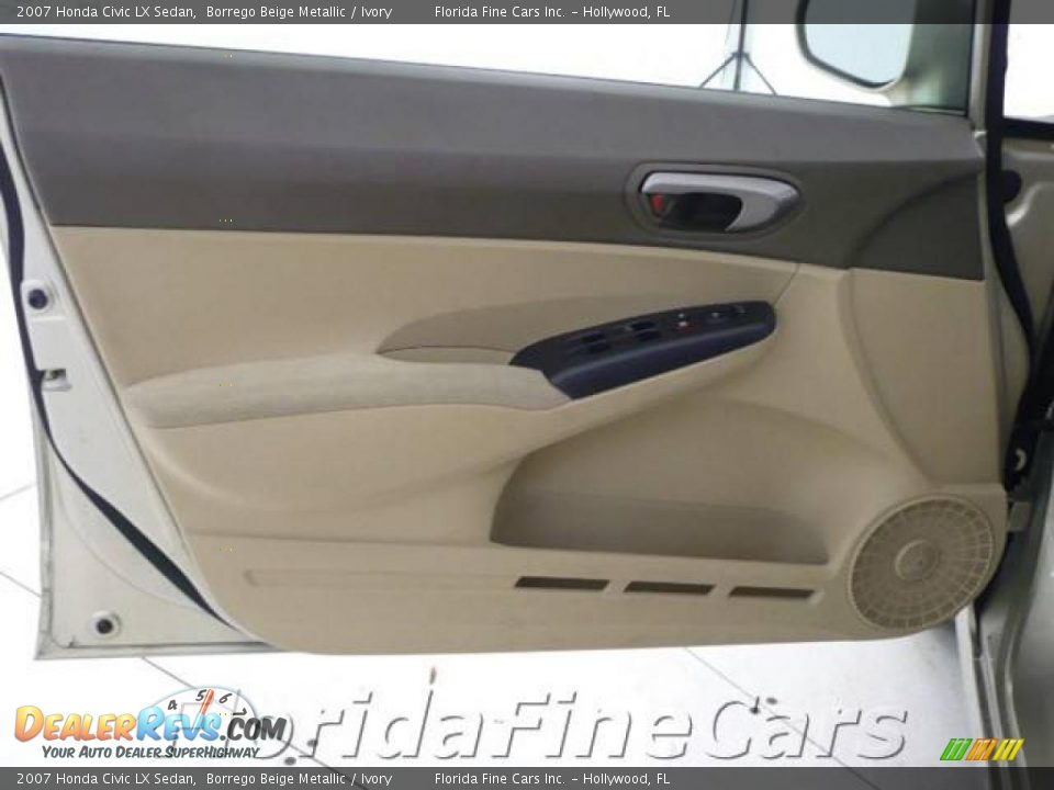 2007 Honda Civic LX Sedan Borrego Beige Metallic / Ivory Photo #11