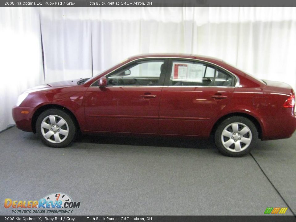 2008 Kia Optima LX Ruby Red / Gray Photo #5