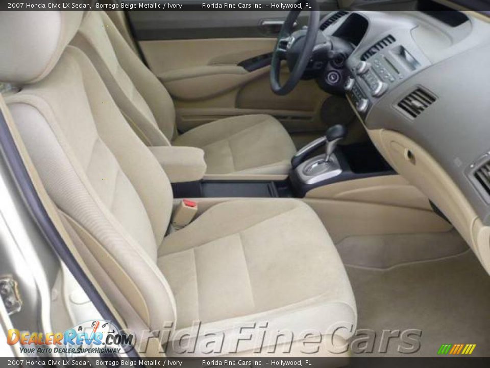 2007 Honda Civic LX Sedan Borrego Beige Metallic / Ivory Photo #13