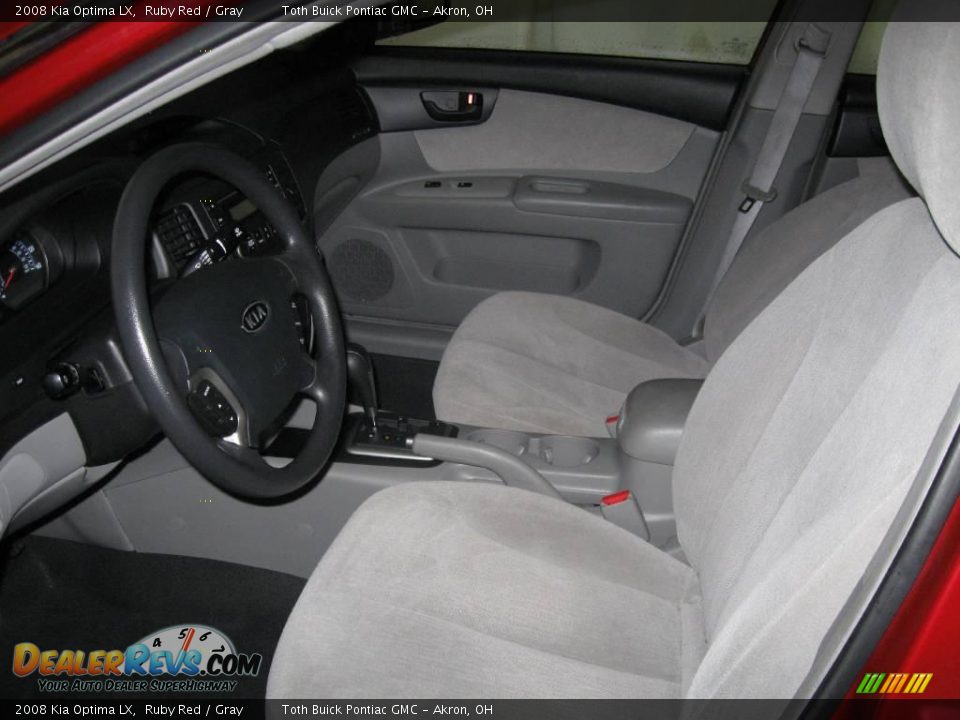 2008 Kia Optima LX Ruby Red / Gray Photo #7