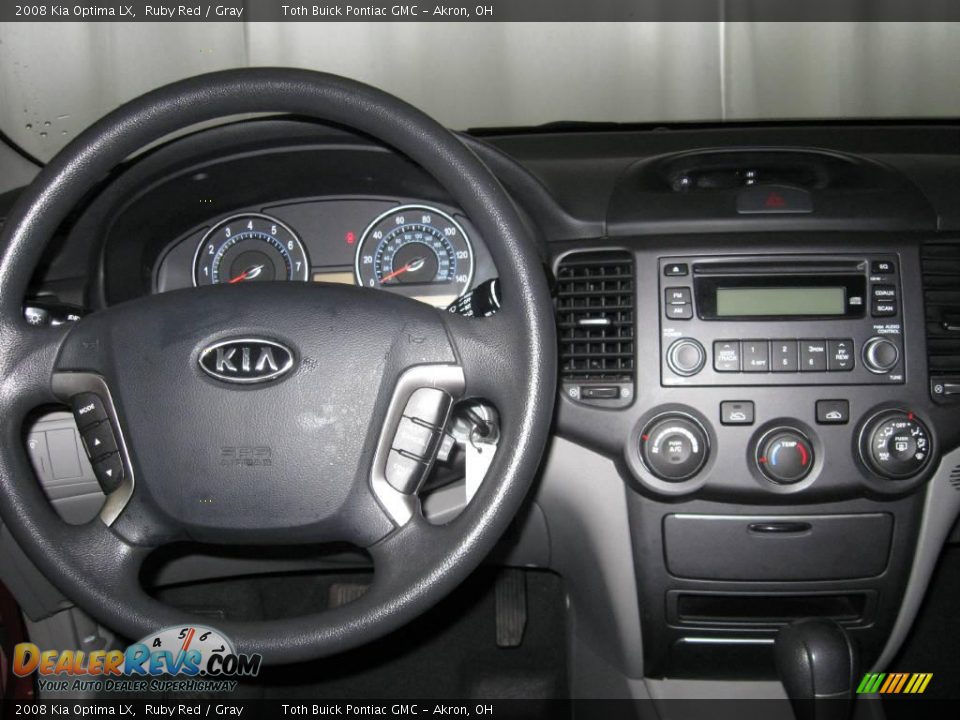 2008 Kia Optima LX Ruby Red / Gray Photo #9