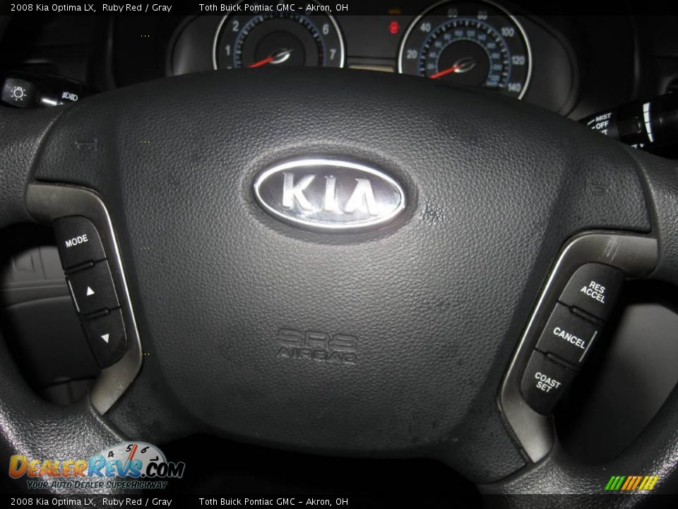 2008 Kia Optima LX Ruby Red / Gray Photo #11