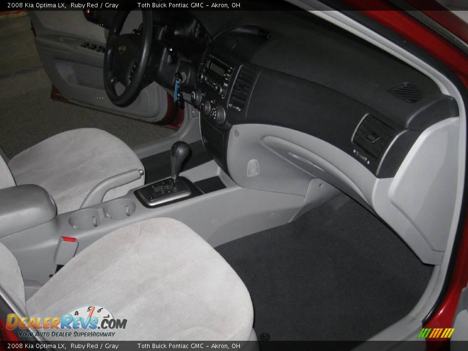 2008 Kia Optima LX Ruby Red / Gray Photo #16