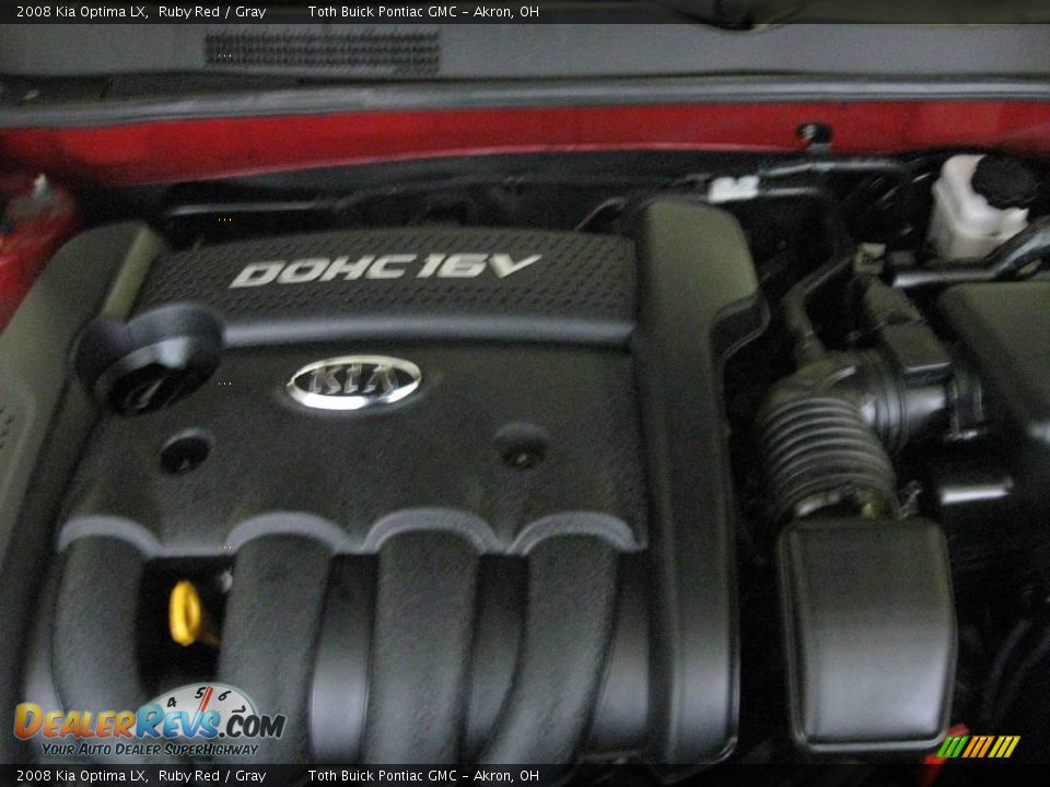 2008 Kia Optima LX Ruby Red / Gray Photo #17