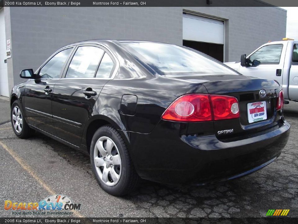 2008 Kia Optima LX Ebony Black / Beige Photo #3