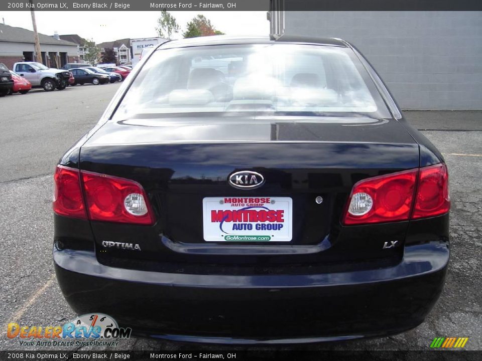 2008 Kia Optima LX Ebony Black / Beige Photo #4