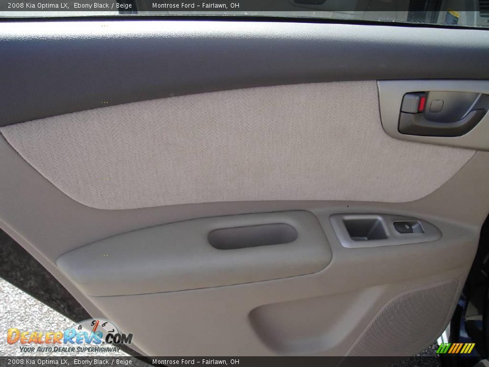 2008 Kia Optima LX Ebony Black / Beige Photo #21