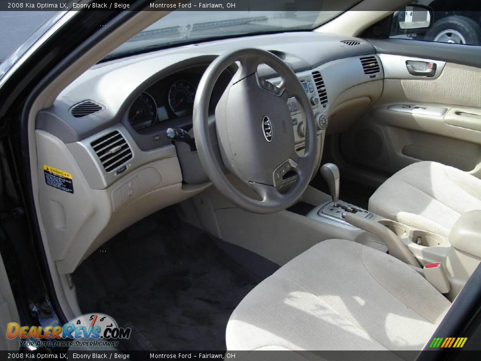 2008 Kia Optima LX Ebony Black / Beige Photo #24