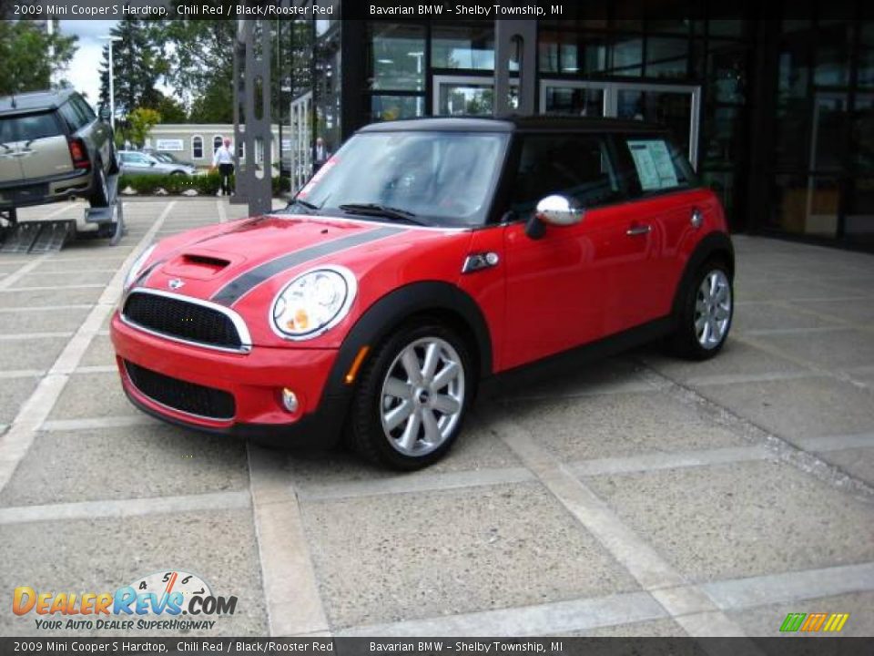 2009 Mini Cooper S Hardtop Chili Red / Black/Rooster Red Photo #3