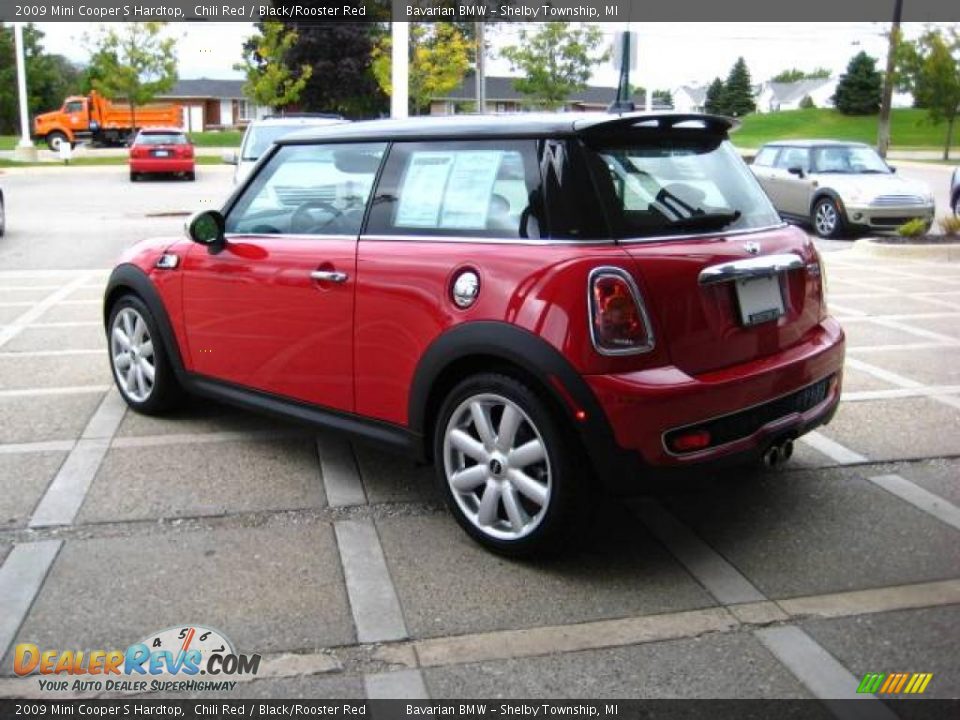 2009 Mini Cooper S Hardtop Chili Red / Black/Rooster Red Photo #5