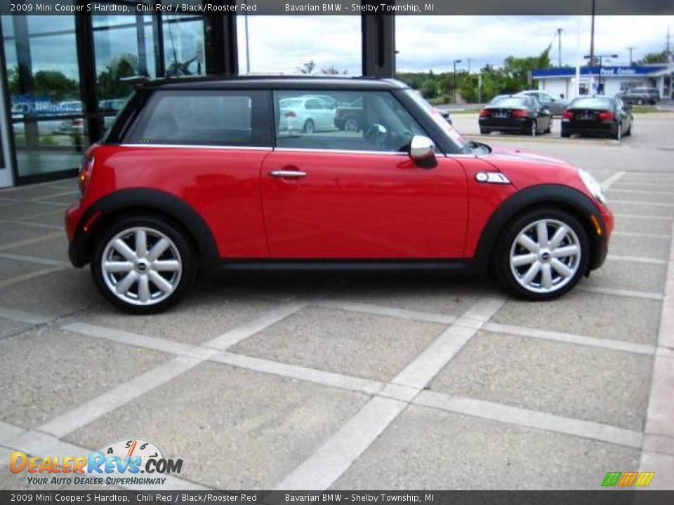 2009 Mini Cooper S Hardtop Chili Red / Black/Rooster Red Photo #8