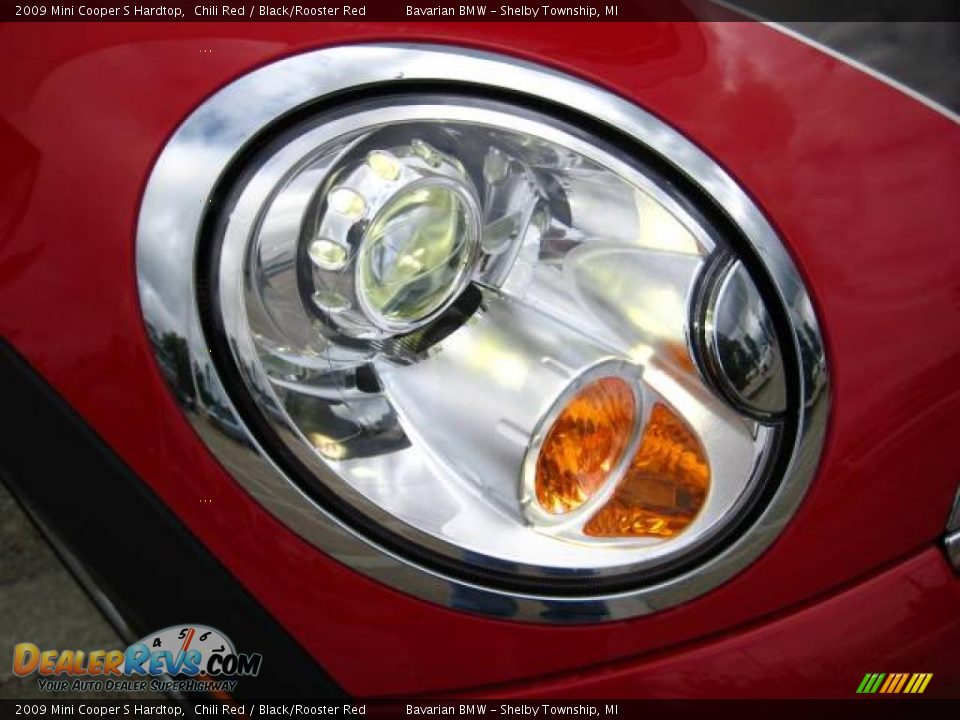 2009 Mini Cooper S Hardtop Chili Red / Black/Rooster Red Photo #10