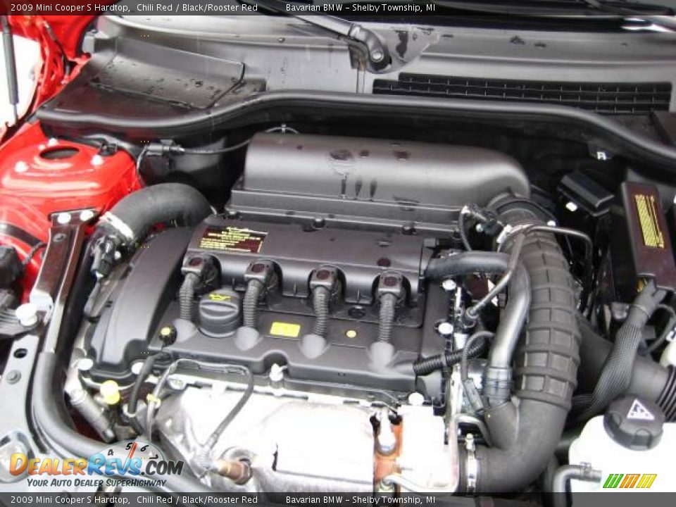 2009 Mini Cooper S Hardtop Chili Red / Black/Rooster Red Photo #11