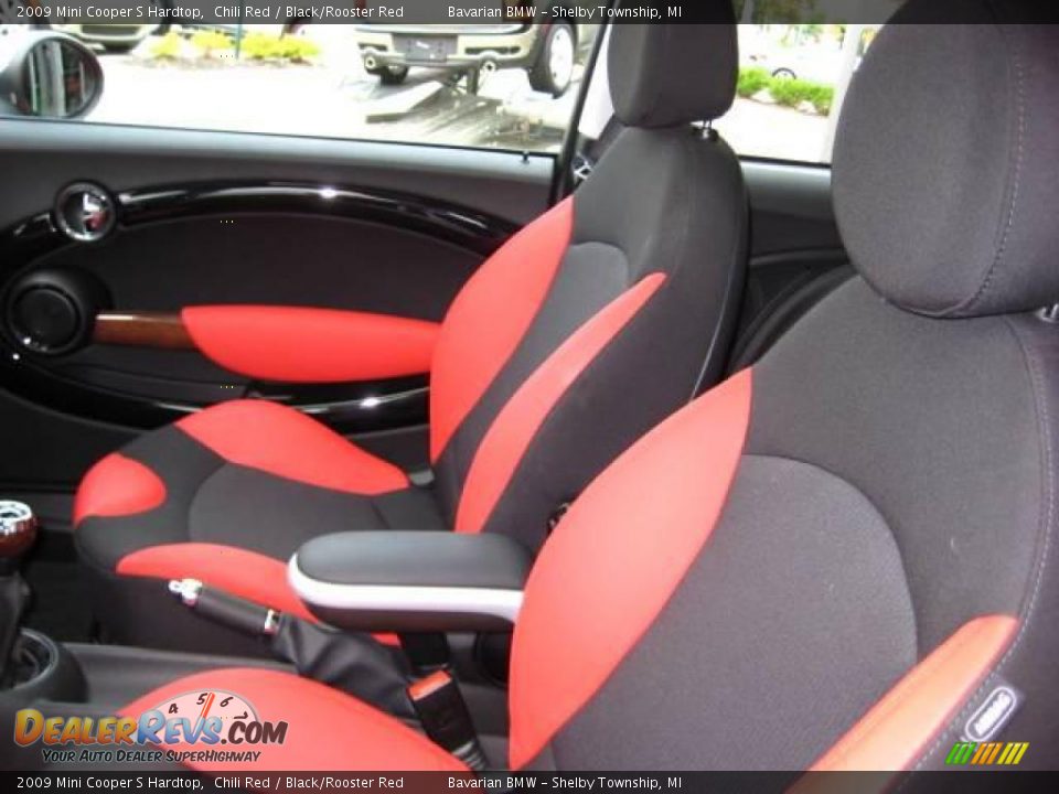 2009 Mini Cooper S Hardtop Chili Red / Black/Rooster Red Photo #13