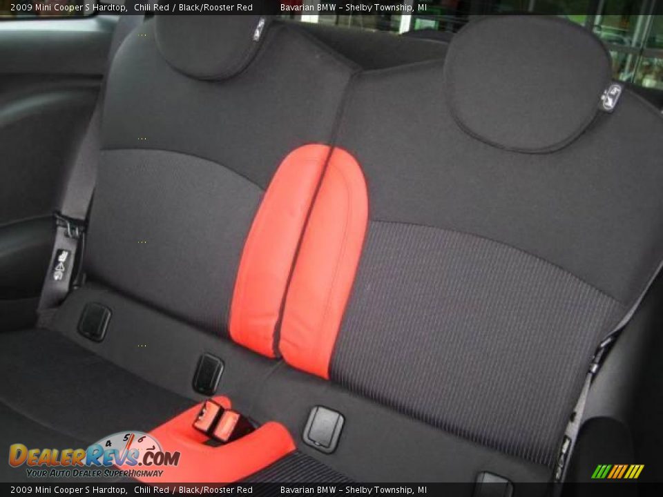 2009 Mini Cooper S Hardtop Chili Red / Black/Rooster Red Photo #14