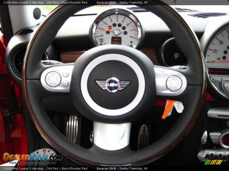 2009 Mini Cooper S Hardtop Chili Red / Black/Rooster Red Photo #20