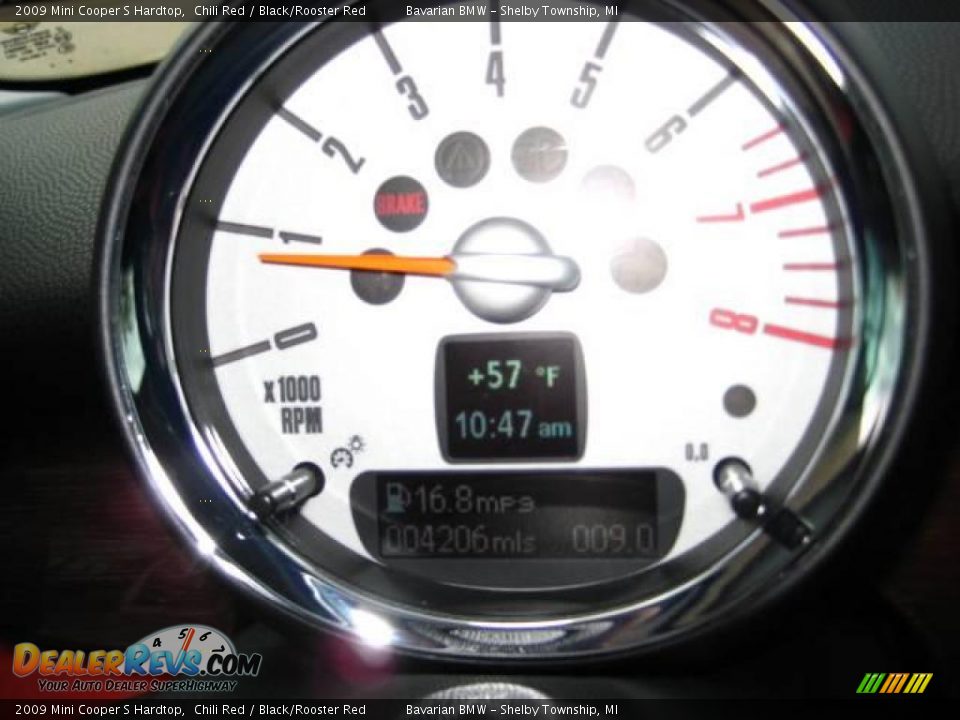 2009 Mini Cooper S Hardtop Chili Red / Black/Rooster Red Photo #21