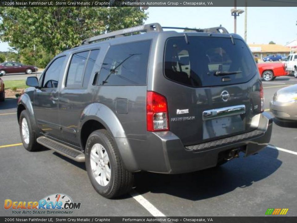 2006 Nissan Pathfinder LE Storm Grey Metallic / Graphite Photo #3